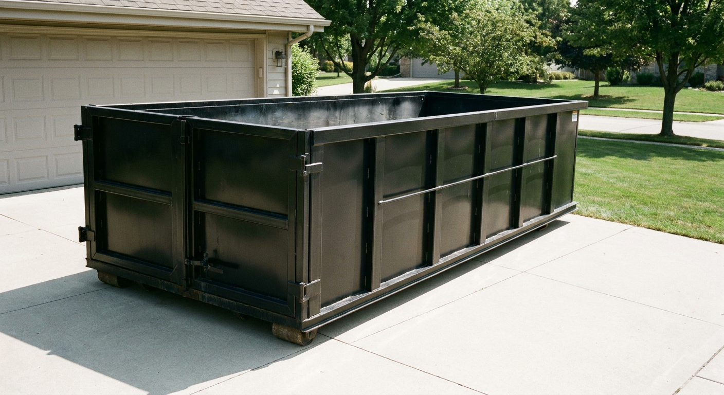30-Yard Dumpster Rental warning signs